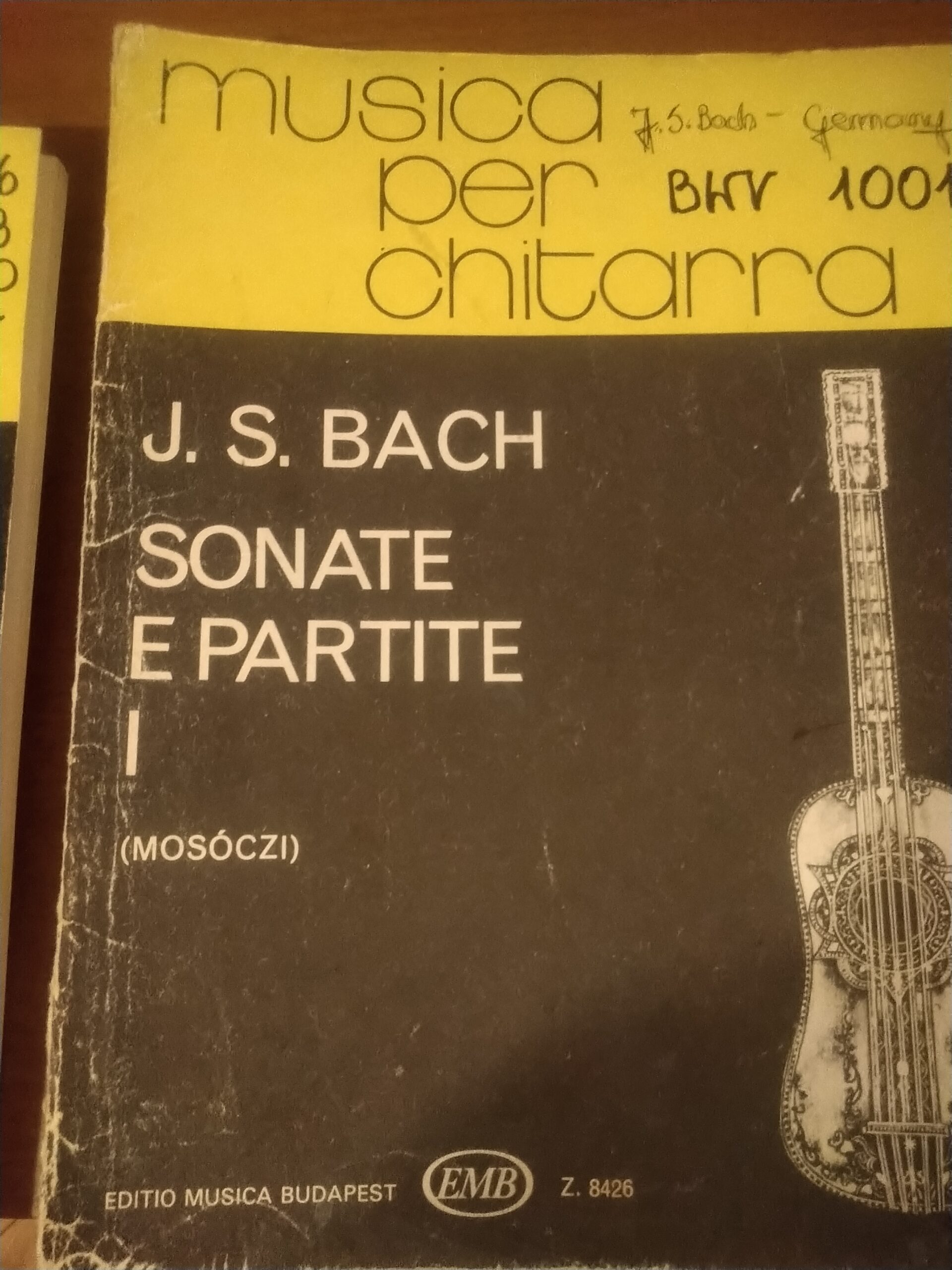 Sonate e Partite BWV 1001 editio Musica Budapest, arr.Miklos Mosoczi
