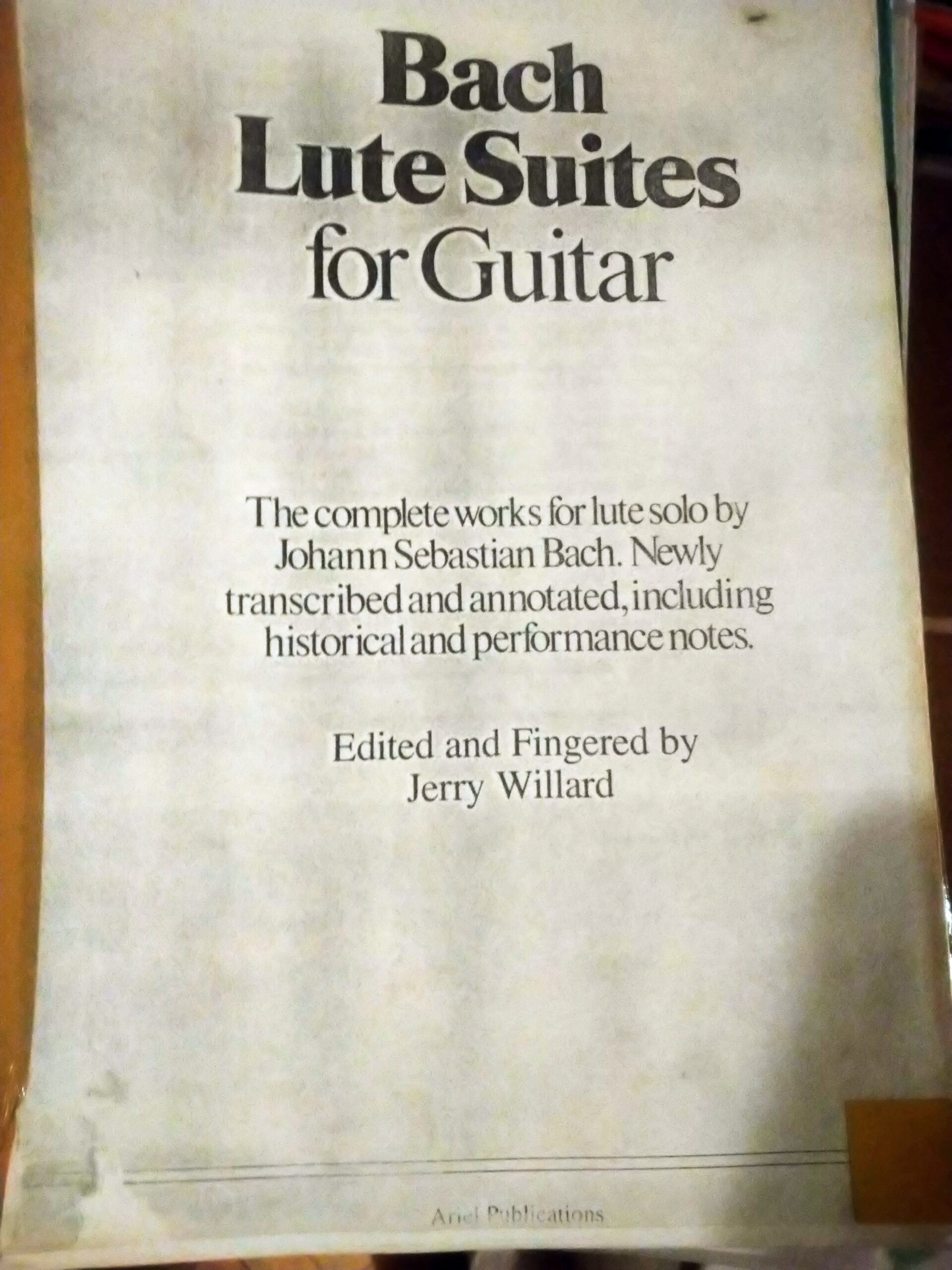 Bach Lute Suites for guitar -Jerry Willard